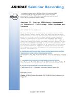 Seminar 35 — Energy Efficiency Assessment in Industrial Facilities: Case Studies and Lessons