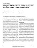 LV-17-002 — Analysis of Refrigeration and HVAC Impacts on Supermarket Energy Performance (RP-1467)