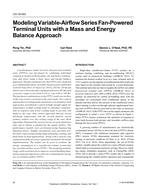 CH-18-003 — Modeling Variable-Airflow Series Fan-Powered Terminal Units with a Mass and Energy Balance Approach