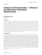HO-18-C043 — Analysis of Spread Index: A Measure of Laboratory Ventilation Effectiveness