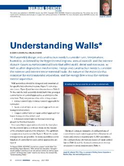 Building Sciences: Understanding Walls