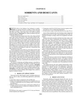 F32 — Sorbents and Desiccants (I-P)