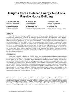C23 — Insights from a Detailed Energy Audit of a Passive House Building