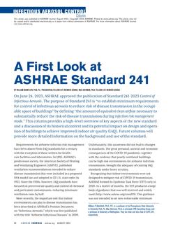 Infectious Aerosol Control: A First Look at ASHRAE Standard 241