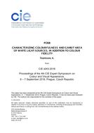 CHARACTERIZING COLOURFULNESS AND GAMUT AREA OF WHITE LIGHT SOURCES, IN ADDITION TO COLOUR FIDELITY (PO08, Pages 236-246)