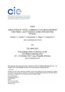 SIMULATION OF TOTAL LUMINOUS FLUX MEASUREMENT FOR PANEL LIGHT SOURCE USING INTEGRATING SPHERE (PO45, 990-996)