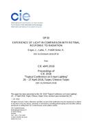 EXPERIENCE OF LIGHT IN COMPARISON WITH RETINAL RESPONSE TO RADIATION (OP30, 191-200)