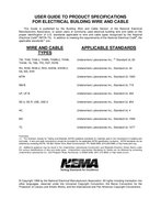 User Guide to Product Specifications for Electrical Building Wire and Cable