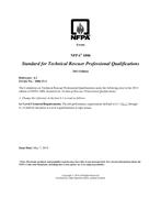 NFPA (Fire) 1006 Errata 1