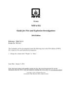 NFPA (Fire) 921 Errata